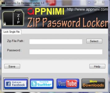 Appnimi Zip Password Locker - Screenshot