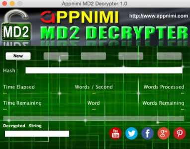 appnimi md2 decrypter for mac - initial screen