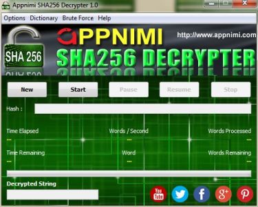 appnimi sha256 decrypter for windows - enter hash string