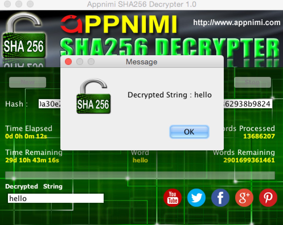 appnimi sha256 decrypter for mac - decrypted string