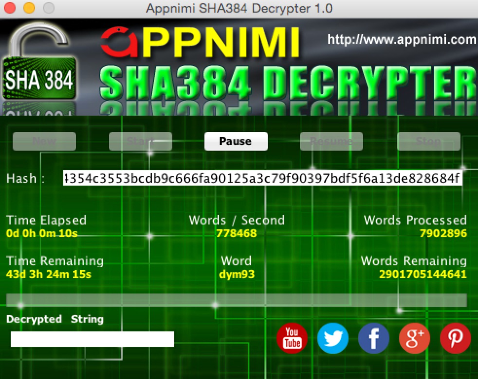 appnimi sha384 decrypter for mac - decrypting