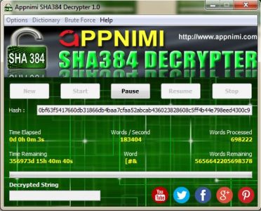 appnimi sha384 decrypter for windows - decrypting