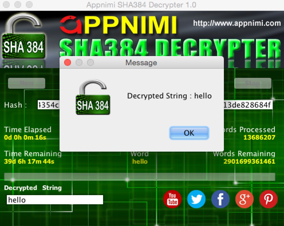 appnimi sha384 decrypter for mac - decrypted string