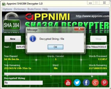 appnimi sha384 decrypter for windows - decrypted string