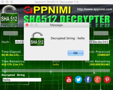 appnimi sha512 decrypter for mac - decrypted string