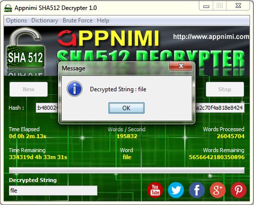 appnimi sha512 decrypter for windows - decrypted string