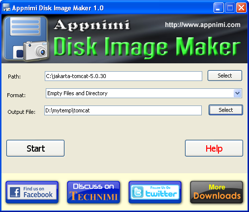 appnimi disk image maker screenshot2